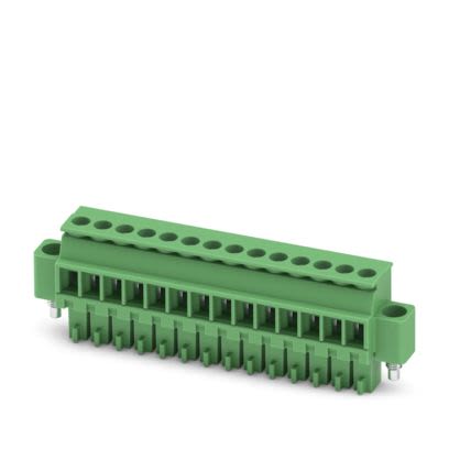 Phoenix Contact MCVR 1 Series PCB Connector, 14-Contact, 3.5mm Pitch, Screw, 1-Row, Screw Termination [1863424]; 492-714