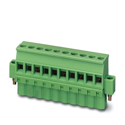Phoenix Contact MVSTBW Series Flange Mount PCB Connector, 2-Contact, 1-Row, 5.08mm Pitch, Screw Termination [1809788]; 492-746
