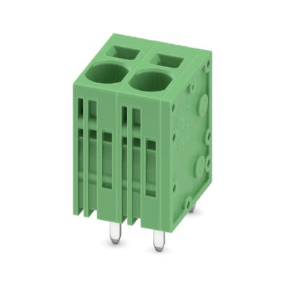 Phoenix Contact SPT 5 Series PCB Terminal Block, 2-Contact, 7.5mm Pitch, Wave Soldering, 1-Row, Push In Spring [1738144]; 492-764