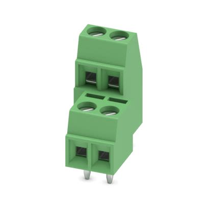 Phoenix Contact MKKDS 1 Series PCB Terminal Block, 4-Contact, 3.5mm Pitch, Wave Soldering, 2-Row, Screw Termination [1751390]; 492-772