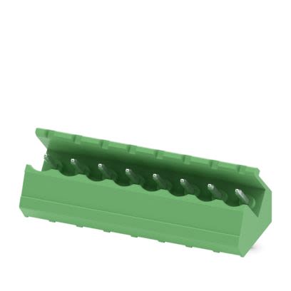 Phoenix Contact SMSTB Series Angled Wave Soldering Mount PCB Header, 8 Contact(s), 5.08 mm Pitch, 1 Row(s), Shrouded [1769528]; 492-798