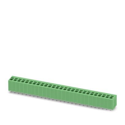 Phoenix Contact SPT 2 Series PCB Terminal Block, 27-Contact, 5mm Pitch, Wave Soldering, 1-Row, Push In Spring [1703528]; 492-832