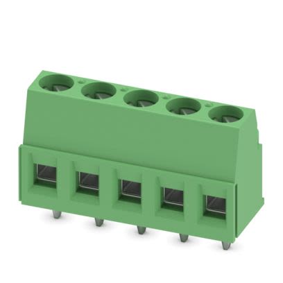 Phoenix Contact MKDSP 1 Series PCB Terminal Block, 5-Contact, 5.08mm Pitch, Wave Soldering, 1-Row, Screw Termination [1730159]; 492-846