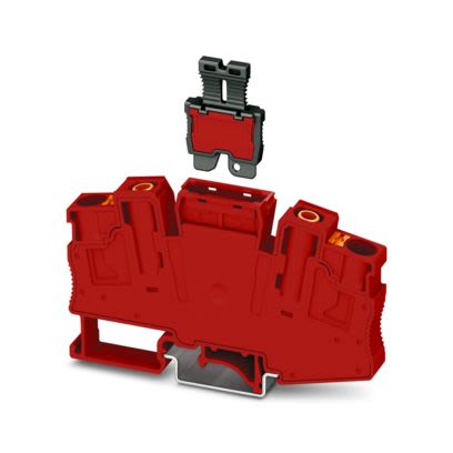 Phoenix Contact 1322568 PT 6-T P/P HV RD Series Red, 6mm², 2-Level, Push In Termination [1322568]; 492-851
