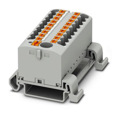 Phoenix Contact Distribution Block, 18 Way, 2.5mm², 22.5A, 440 V, Grey [1221450]; 492-918