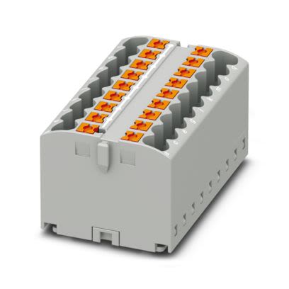 Phoenix Contact Distribution Block, 18 Way, 2.5mm², 22.5A, 440 V, Grey [1221423]; 492-946