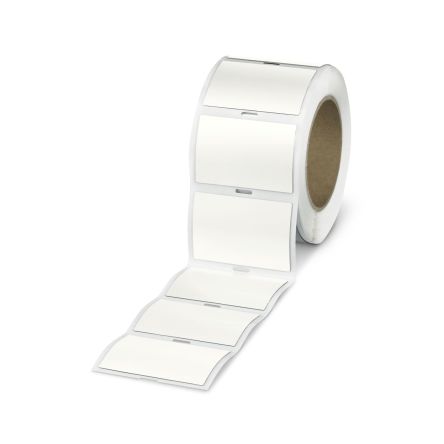 Phoenix Contact EMLP White Label Roll, 85.6mm Width, 54mm Height, 1Per Roll Qty [1096325]; 493-202