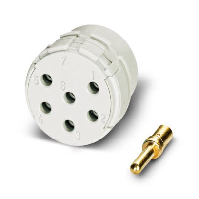 Phoenix Contact Heavy Duty Power Connector Insert, 8A, PIN, RC Series, 17 Contacts [1241379]; 493-335