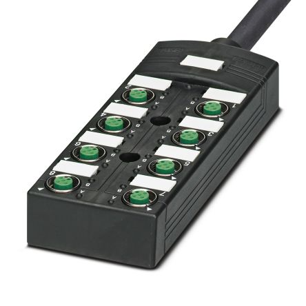 Phoenix Contact SACB Series Distribution Unit, M12, 5m cable, 5 way, 8 port [1401199]; 493-422