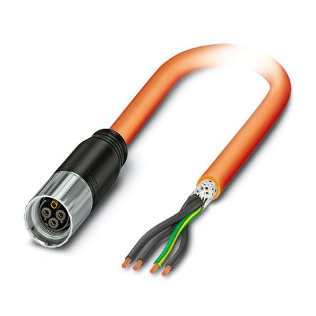 Phoenix Contact KST PSLC11Y-J 1.5 mm² Power Cable, Orange Polyurethane PUR, 2m [1619298]; 493-489