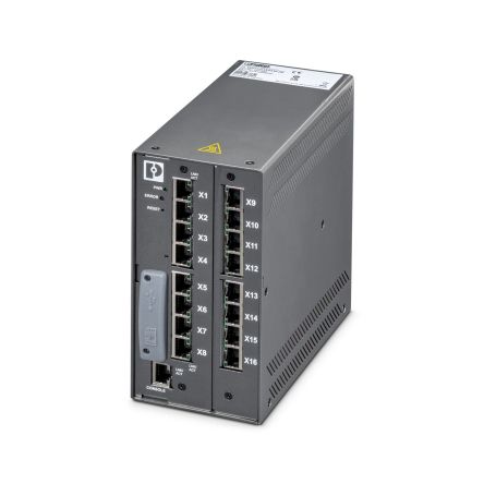 Phoenix Contact FL SWITCH EP6416-HV, Managed 16 Port Ethernet Switch With PoE RJ-45 [1471544]; 493-508
