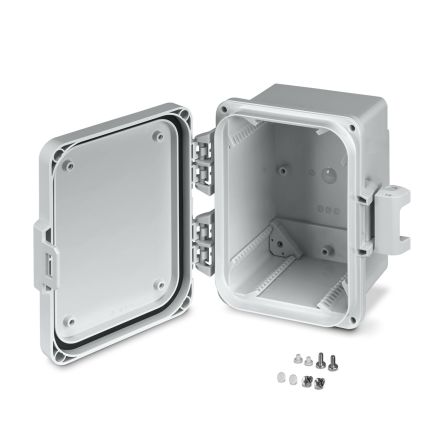 Phoenix Contact OCS Series Light Grey Polycarbonate Junction Box, IP69, 223 x 204 x 134mm [1471770]; 493-509