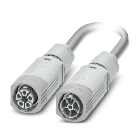 Phoenix Contact Straight Male 3 way Push-Pull Power to Straight Female Push-Pull Power Cable, 500mm [1526887]; 493-552