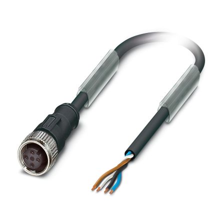 Phoenix Contact Straight Female 4 way M12 Sensor Actuator Cable, 20m [1527715]; 493-554