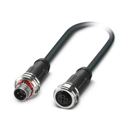 Phoenix Contact Straight Male 4 way M12 to Straight Female 4 way M12 Sensor Actuator Cable, 600mm [1476878]; 494-703