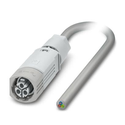 Phoenix Contact Straight Female 3 way Push-Pull Power to Straight Free Ends Cable, 5m [1526869]; 494-716