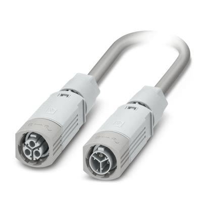 Phoenix Contact Straight Male 3 way Push-Pull Power to Straight Female Push-Pull Power Cable, 3m [1526874]; 494-718