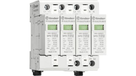 Finder, 7P Surge Protection Device 275 V Maximum Voltage Rating 60kA Maximum Surge Current Surge Protection [7P.15.8.275.1012]; 494-835