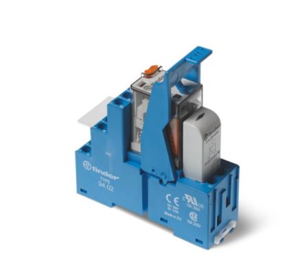 Finder 58 Series Interface Relay, DIN Rail Mount, 24V Coil, DPDT, 2-Pole, 10A Load [58.32.9.024.0050SMA]; 494-869