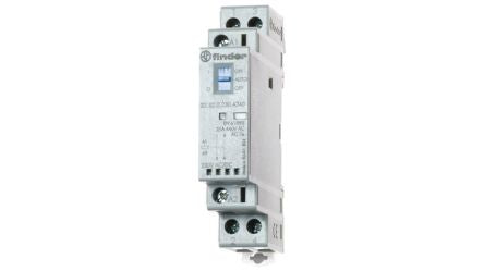 Finder 22 SERIES 22 Contactor, 24 V ac/dc Coil, 2-Pole, 25 A, 6250 KVA, 1 NO + 1 NC, 250 V [22.32.0.024.4540]; 494-883