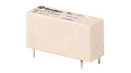 Finder PCB Mount Power Relay, 24V Coil, 10A Switching Current, SPDT [43.41.7.024.0000]; 494-885