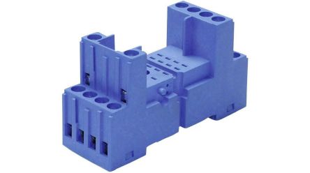 Finder 94 250V DIN Rail Relay Socket, for use with 55.32, 55.34, 85.02, 85.04 Relays [94.84.2SPA]; 494-889