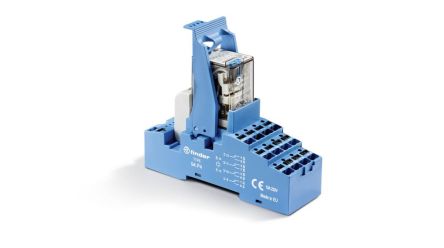 Finder 58 Series Interface Relay, DIN Rail Mount, 230V Coil, 4PDT, 4-Pole, 7A Load [58.P4.8.230.0060SPA]; 494-891