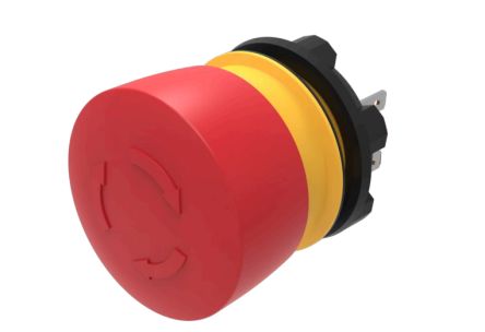EAO 84-5520 Series Maintained Illuminated Emergency Stop Push Button, Panel Mount, 22.3mm Cutout, 1 NC, IP65, IP66, IP67 [84-5520.0020]; 495-989