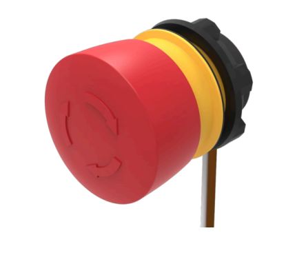 EAO 84-5520 Series Maintained Emergency Stop Push Button, Panel Mount, 22.3mm Cutout, DPST, IP65, IP66, IP67 [84-5520.0040]; 495-993