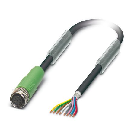 Phoenix Contact Free Ends to Straight Female 8 way M8 Sensor Actuator Cable, 20m [1420020]; 496-081
