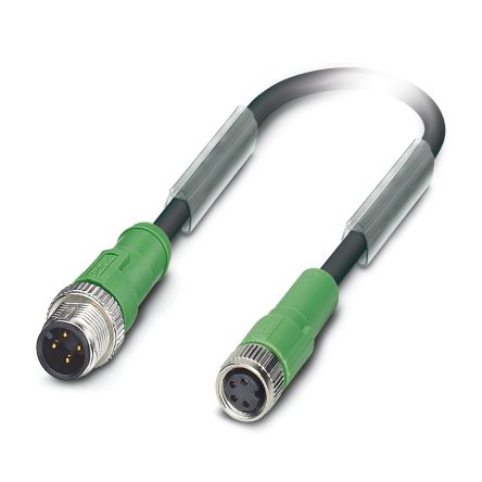 Phoenix Contact Straight Male 4 way M12 to Straight Female 4 way M8 Sensor Actuator Cable, 300mm [1415671]; 496-100