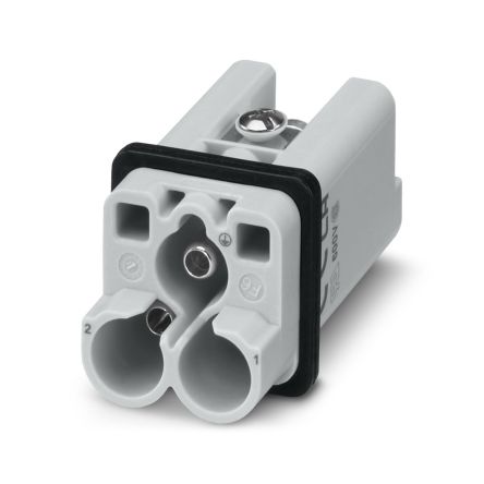 Phoenix Contact Heavy Duty Power Connector Insert, 40A, PIN, HC-Q Series, 2 Contacts [1496723]; 496-144
