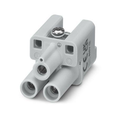 Phoenix Contact Heavy Duty Power Connector Insert, 40A, Socket, HC-Q Series, 2 Contacts [1496732]; 496-146