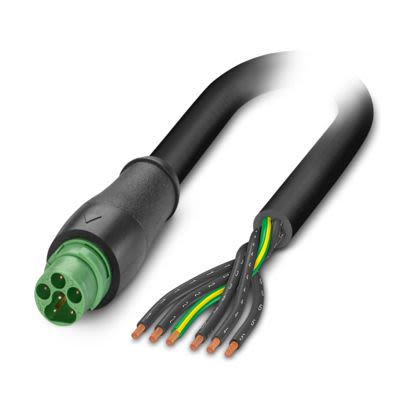 Phoenix Contact SAC 2.5 mm² 6 Core Power Cable, Black Polyurethane PUR, 3m [1514494]; 496-159