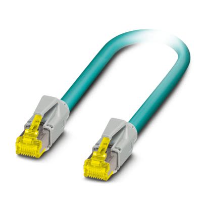 Phoenix Contact1422212, 7.5m Cat6a, Blue RJ45 to Male RJ45 Male, Shielded Shielded, Terminated Polyurethane Sheath [1422212]; 496-499