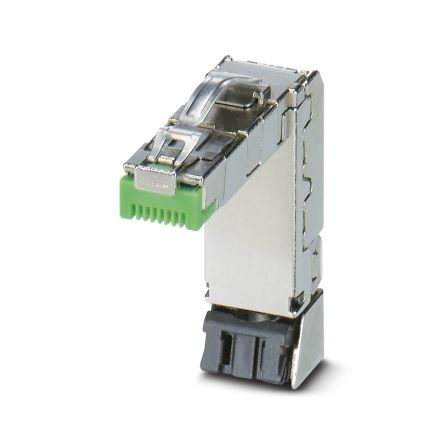 Phoenix Contact CUC-IND Series RJ45 Connector, Plug-In, Cat5, 360° Shield Angled 1 Port 6 -Way [1406341]; 496-582