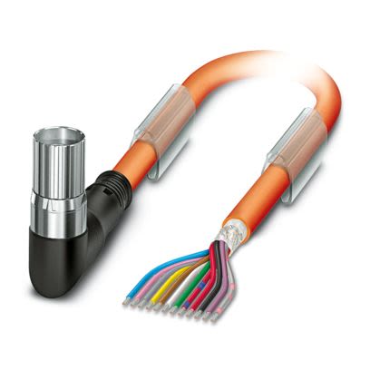 Phoenix Contact K-12 RSL9YSLC11Y 0.25 mm² 12 Core Power Cable, Orange Thermoplastic Polyurethane TPU, 10m [1619282]; 496-816