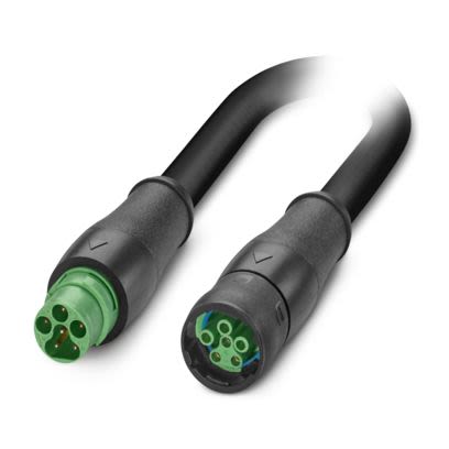 Phoenix Contact 6-PUR/S15FS PE, SAC-6P-S15MS/ 0 Power 6 x 2.5 mm² 6 Core Power Cable, Black Polyurethane PUR, 600mm [1514503]; 496-862