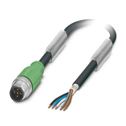 Phoenix Contact Straight Male 5 way M12 to Straight Male 5 way M12 Sensor Cable, 20m [1424081]; 496-902