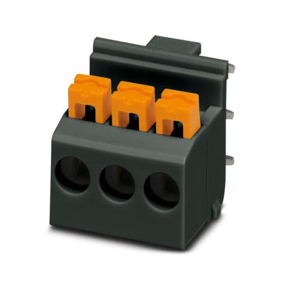 Phoenix Contact FKDSO Series PCB Terminal Block, 3-Contact, 5mm Pitch, Wave Soldering, 1-Row, Push In Spring Termination [2202905]; 496-961