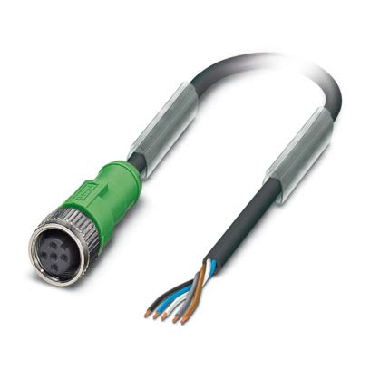 Phoenix Contact Straight Female 5 way M12 to Straight Free Ends Actuator/Sensor Cable, 25m [1405410]; 497-183
