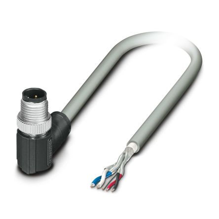 Phoenix Contact Right Angle Male 5 way M12 to Straight Free Ends Bus Cable, 2m [1405978]; 497-185