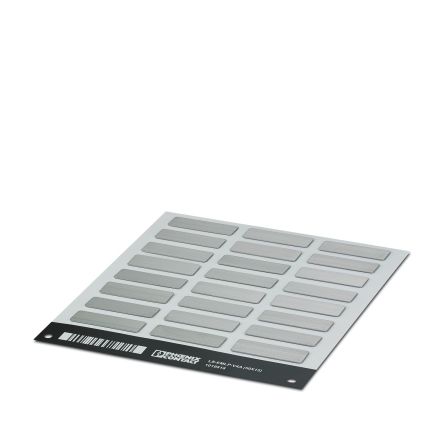 Phoenix Contact Silver Adhesive Heavy duty Label Sheet, Pack of 1Sheets [1092024]; 497-294