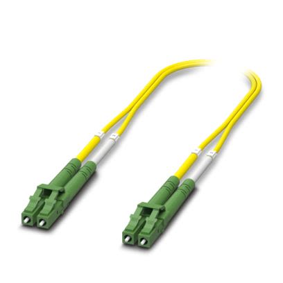Phoenix Contact LC to LC Duplex Single Mode OS2 Fibre Optic Cable, 9/125μm, Yellow, 10m [1146545]; 497-314