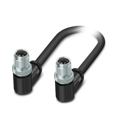Phoenix ContactNBC, 5m Cat5, Black M12 to Male M12 Male, Shielded Shielded, Terminated Polyurethane Sheath [1149298]; 497-315