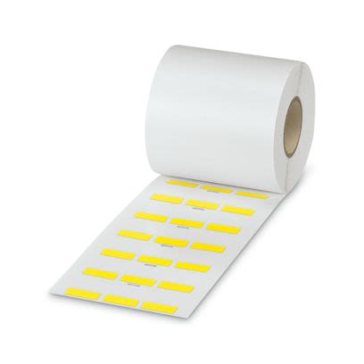 Phoenix Contact 830 Yellow Label Roll, 2.4mm Width, 25.4mm Height, 3000Per Roll Qty [0830815]; 497-394