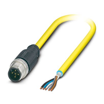 Phoenix Contact Straight Male 5 way M12 to Straight Free Ends Actuator/Sensor Cable, 2m [1406139]; 497-409