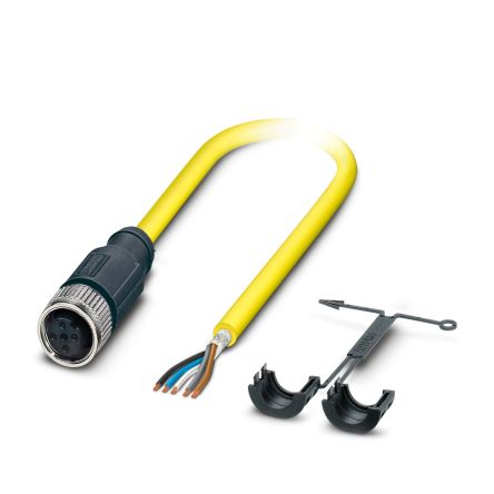 Phoenix Contact Straight Female 5 way M12 to Straight Free Ends Actuator/Sensor Cable, 10m [1409592]; 497-429