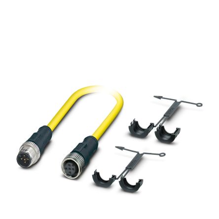 Phoenix Contact Straight Male 5 way M12 to Straight Female 5 way M12 Actuator/Sensor Cable, 1.5m [1409598]; 497-430