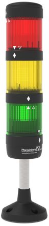 Pfannenberg 22118300009 Series Green, Red, Yellow Signal Tower, 2 Lights, 12 → 24 V dc, Base-mounted [22118300009]; 497-509